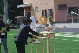 サッカー部 人工芝グラウンドお披露目会 佐野日本大学高等学校